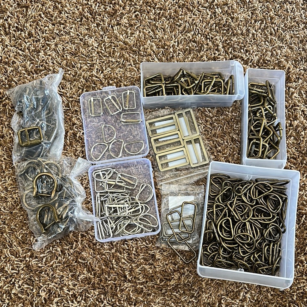 Bronze and Silver Metal Buckles